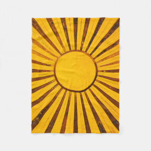 Golden Sunburst Fleecedecke