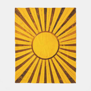 Golden Sunburst Fleecedecke