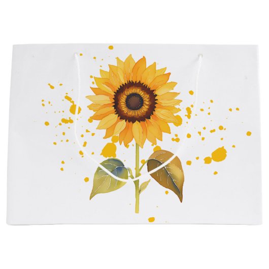 Golden Sunburst Große Geschenktüte (Vorderseite)
