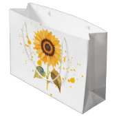 Golden Sunburst Große Geschenktüte (Rückseite Schrägansicht)
