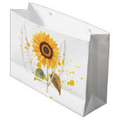Golden Sunburst Große Geschenktüte (Vorderseite Schrägansicht)