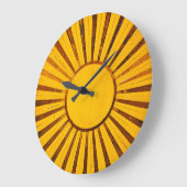 Golden Sunburst Große Wanduhr (Winkel)