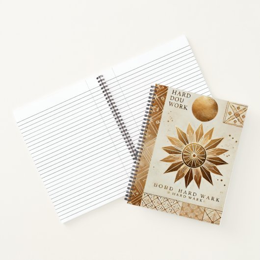 Golden Sunburst Inspirational Spiral Notebook - Ha Notizblock (Innenseite)