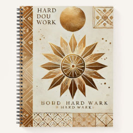 Golden Sunburst Inspirational Spiral Notebook - Ha Notizblock