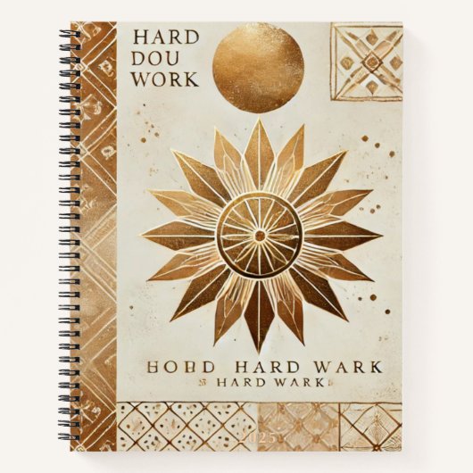 Golden Sunburst Inspirational Spiral Notebook - Ha Notizblock (Vorderseite)