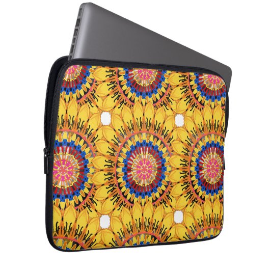 Golden sunburst laptopschutzhülle (Vorne Rechts)