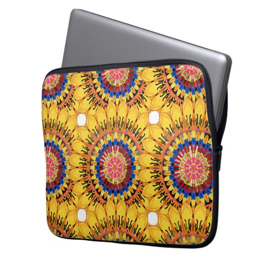 Golden sunburst  laptopschutzhülle (Vorderseite Links)