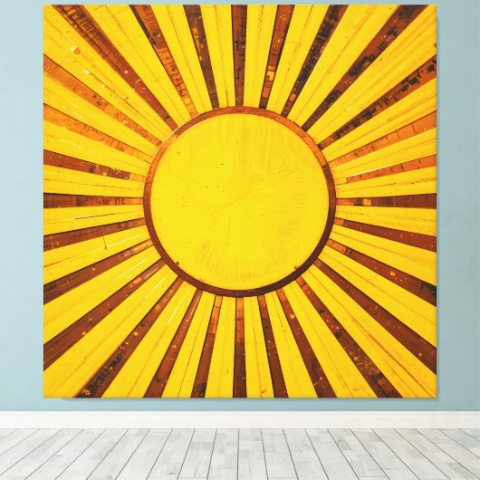 Golden Sunburst Leinwanddruck (Insitu (Holzboden))