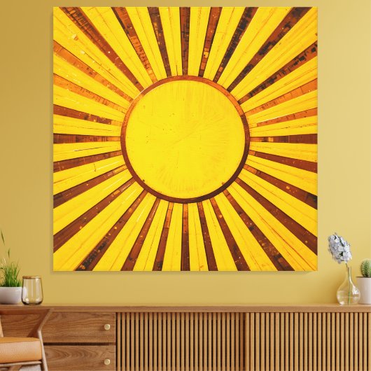 Golden Sunburst Leinwanddruck (Insitu (Wohnzimmer))