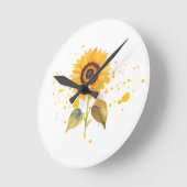 Golden Sunburst Runde Wanduhr (Winkel)