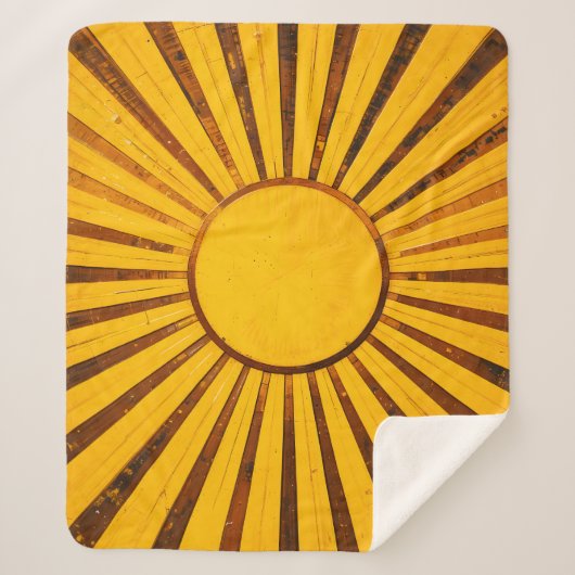 Golden Sunburst Sherpadecke (Vorderseite)