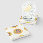 Golden sunburst steinuntersetzer (Seitenansicht)