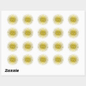 Golden Sunburst Stickers (Blatt)