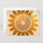 Golden Sunflower Art Dekoration Postkarte (Vorne/Hinten)