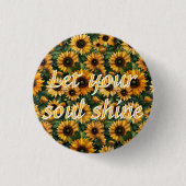 Golden Sunflower Bliss Button (Vorderseite)