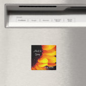 Golden Sunflower Blumenbräu Rett Datum Magnet (In Situ (Geschirrspüler))