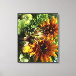 Golden Sunflower Botanical Art Leinwanddruck