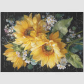 Golden Sunflower Bouquet Dekoupage Seidenpapier (Vorderseite)