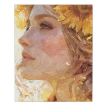 Golden Sunflower Crown Portrait