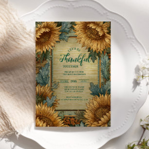 Golden Sunflower Ernte Einladung