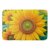 Golden Sunflower Field Serenity Design Badematte (Vorderseite)