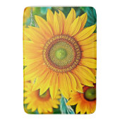 Golden Sunflower Field Serenity Design Badematte (Vorderseite Vertikal)
