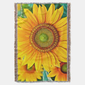 Golden Sunflower Field Serenity Design Decke (Vorderseite Vertikal)