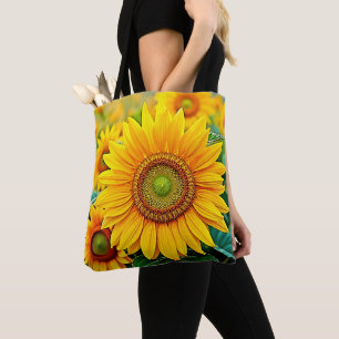 Golden Sunflower Field Serenity Design Tasche