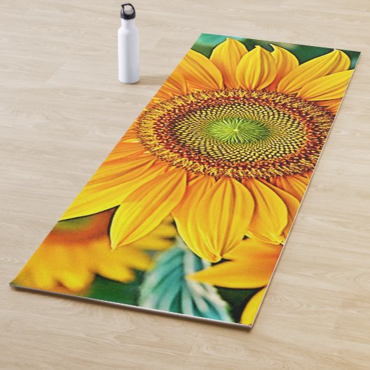 Golden Sunflower Field Serenity Design Yogamatte (Beispiel)