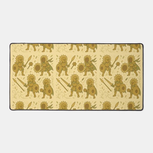 Golden Sunflower Fighter Art Schreibtischunterlage (Vorderseite)