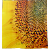 Golden Sunflower Luxus mit Tauchtrinnen Duschvorhang (Vorderseite)