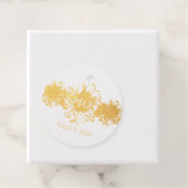 Golden Sunflower Trio - personalisierte Hochzeit Geschenkanhänger (Mit Box)