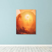 Golden Sunrise Angel Leinwanddruck (Insitu (Holzboden))