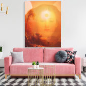 Golden Sunrise Angel Leinwanddruck (Insitu (Wohnzimmer))