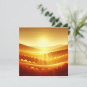 Golden Sunrise Autumnal Ombre Scrapbook Einladung (Stehend Vorderseite)