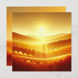 Golden Sunrise Autumnal Ombre Scrapbook Einladung