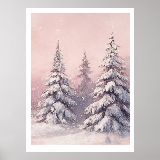 Golden Sunrise Baum Poster (Vorne)