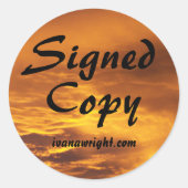 Golden Sunrise Foto signiert Kopie mit URL Runder Aufkleber (Vorderseite)