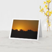 Golden Sunrise Silhouette Landschaft Karte (Gelbe Blume)