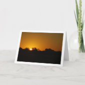 Golden Sunrise Silhouette Landschaft Karte (Vorderseite)