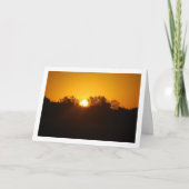 Golden Sunrise Silhouette Landschaft Karte (Vorderseite)