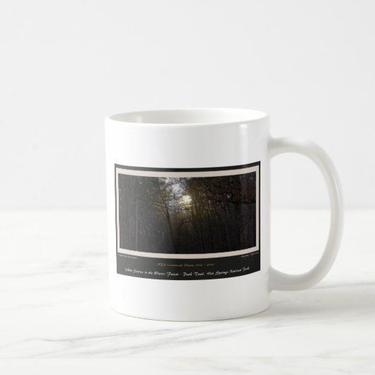 Golden Sunrise Winter Forest Centennial Ed Kaffeetasse (Rechts)