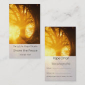 Golden Sunrise Yoga Meditation Visitenkarte (Vorne/Hinten)
