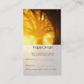 Golden Sunrise Yoga Meditation Visitenkarte (Rückseite)