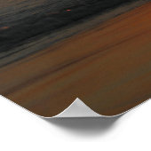 Golden Sunset am Strand El Zonte Poster (Ecke)