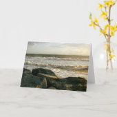 Golden Sunset at White Point Beach Sympathy Card Karte (Gelbe Blume)