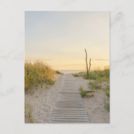 Golden sunset Baltic sea view in Liepaja, Latvia Postkarte