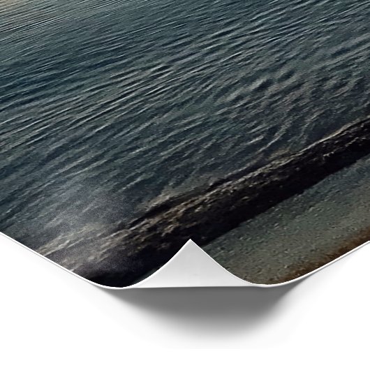 Golden Sunset Beach Paradise Poster (Ecke)