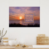 Golden Sunset Beach Quote Dream, nur heute haben, Poster (Küche)