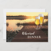 Golden Sunset Beer Probe Abendessen Einladung (Vorderseite)